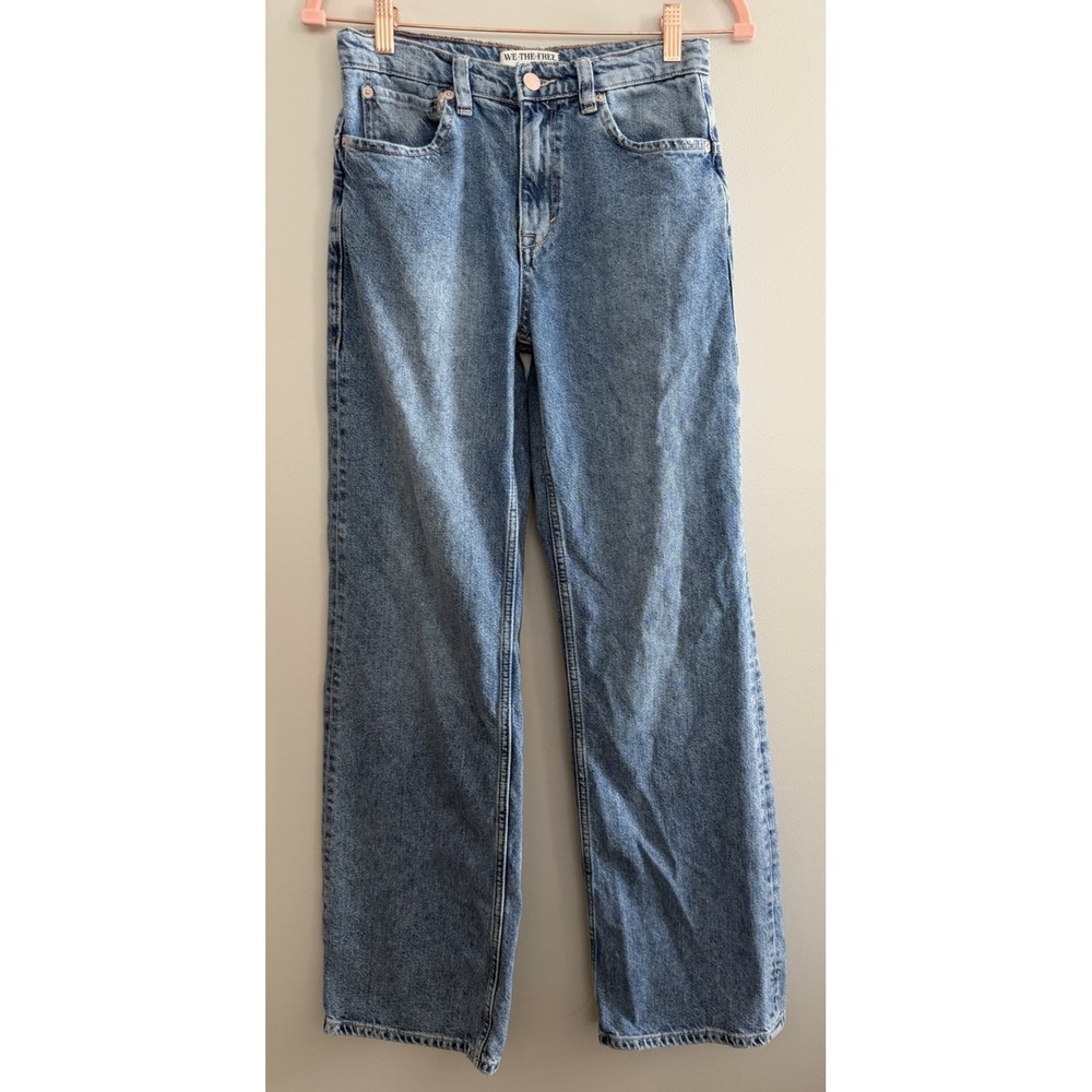 Free People We The Free Tinsley Baggy High Rise Straight Leg Jeans Women's 24